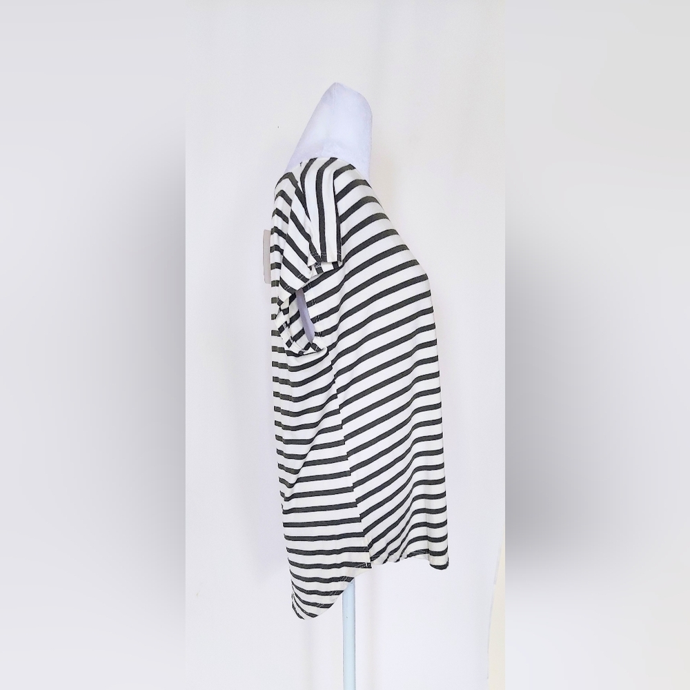 Green Envelope Los Angeles Short Sleeve Shirt Sz Large Green White Stripe NWT - Picture 4 of 10